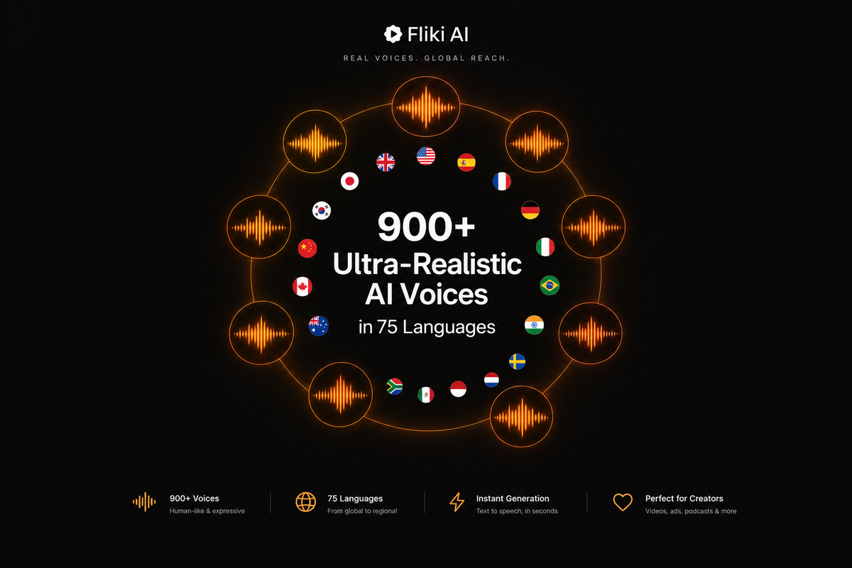 Fliki AI – 900+ AI Voices
